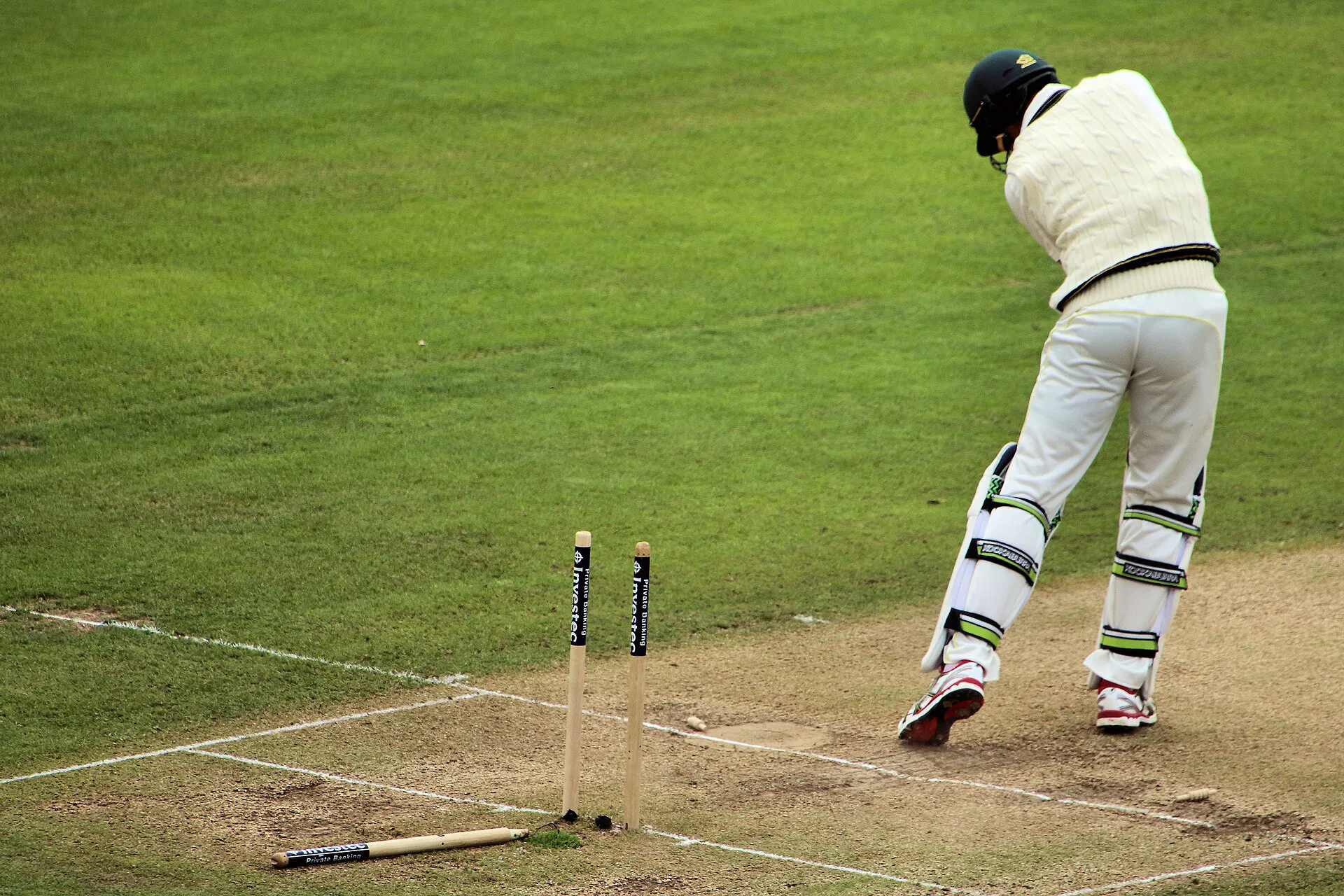 Josh Hazlewood bowling for Australia in Test cricket